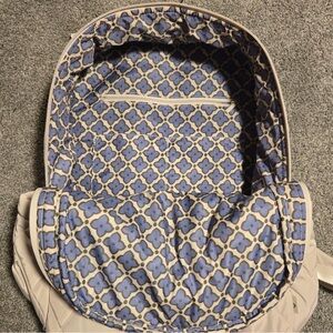 Vera Bradley Quilted Backpack with Blue Floral Tile Lining